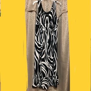 Lane Bryant Zebra Print Maxi Dress Sz 18